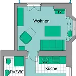 Strandvilla Hubertus - H2 - Frida Kahlo Mit Terrasse Mit Meerblick Parkplatz Wlan Kueche Garten Grillplatz Waldbaden Appartamento *